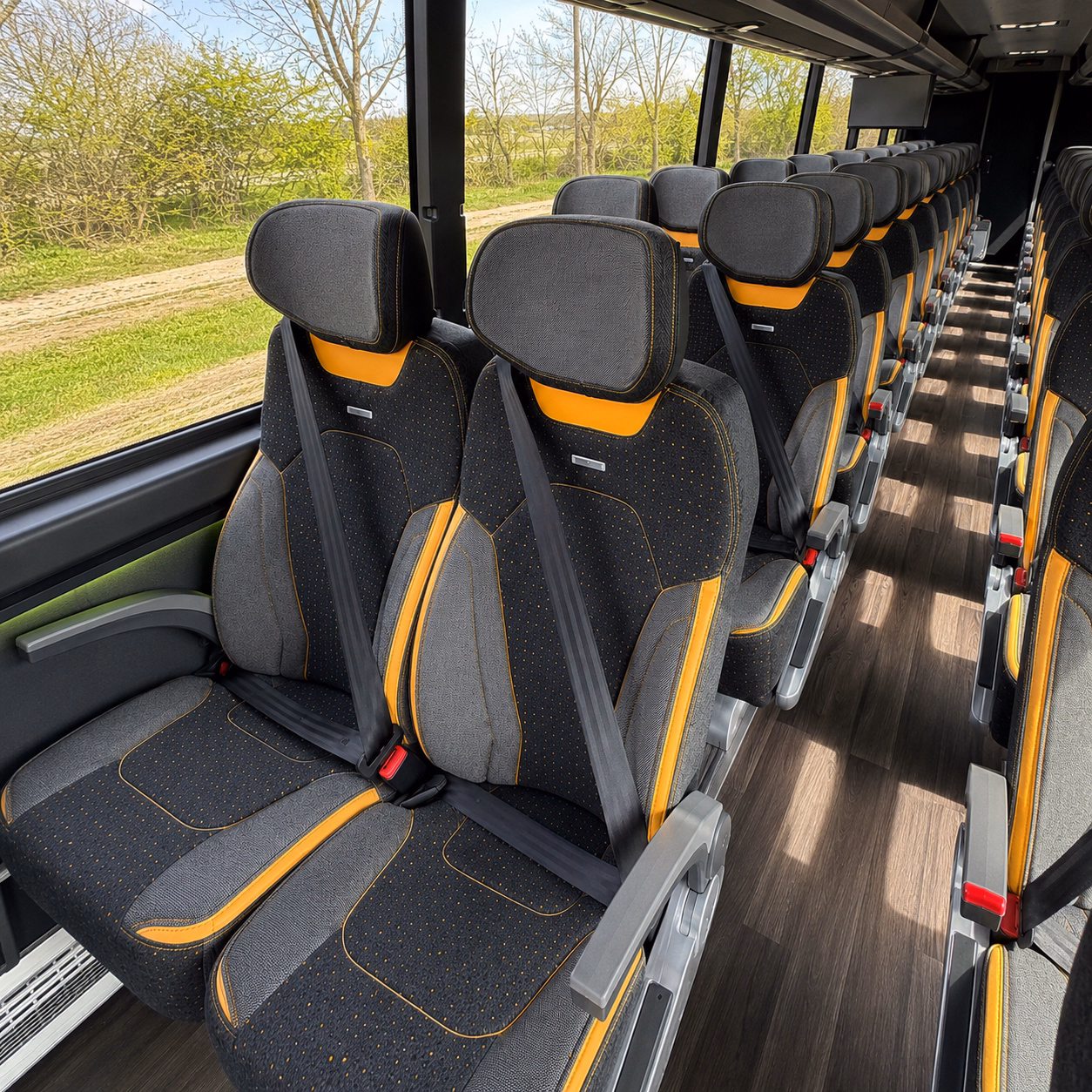 san jacinto corporate event transportation onboard seating